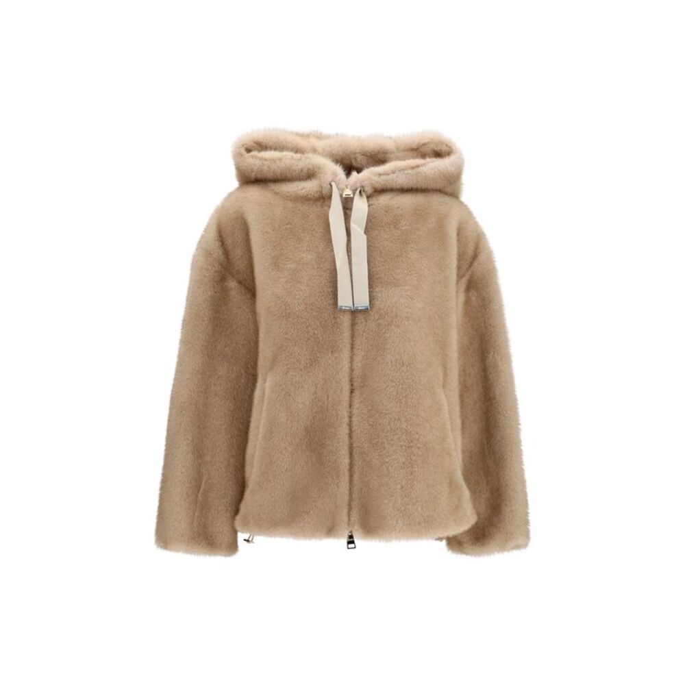 Herno Women Hooded Jacket In Eco-Fur